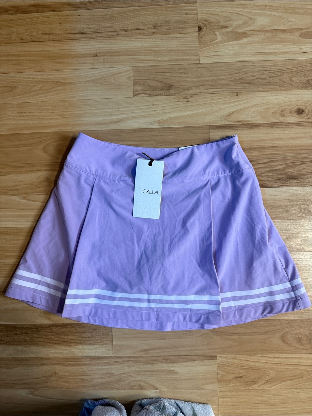 Calia Lavender Truelight Golf Skort with White Stripe Hem